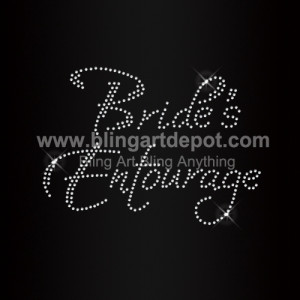 Bride's Entourage Rhinestone Heat Transfers Bride's Entourage Rhinestone Heat Transfers